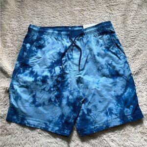 Blue Tie-Dye Shorts